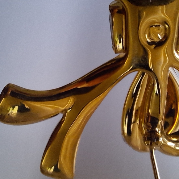 Large Swarovski Double Bow Brooch Pin - Picture 6 of 8